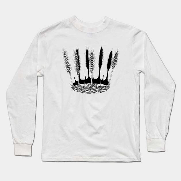 Crown of wheat Long Sleeve T-Shirt by ArtbyGraves